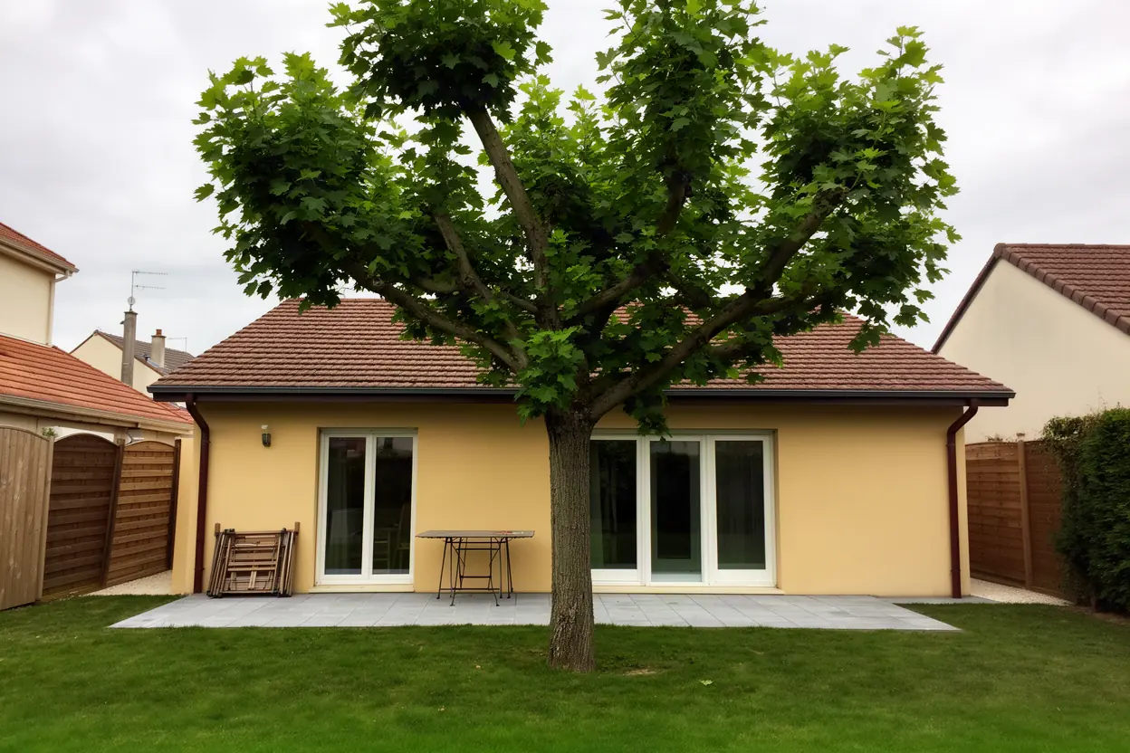 Tilleul dense avant taille d'éclaircie à Orléans